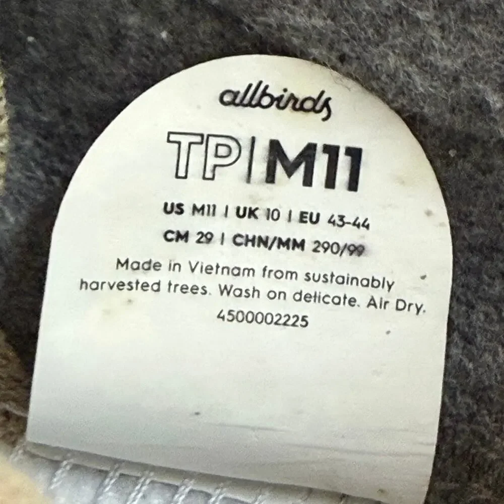 Allbirds men’s tree piper size 11 sneaker